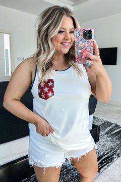 Picture of PLUS SIZE TANK TOP WITH POCKET